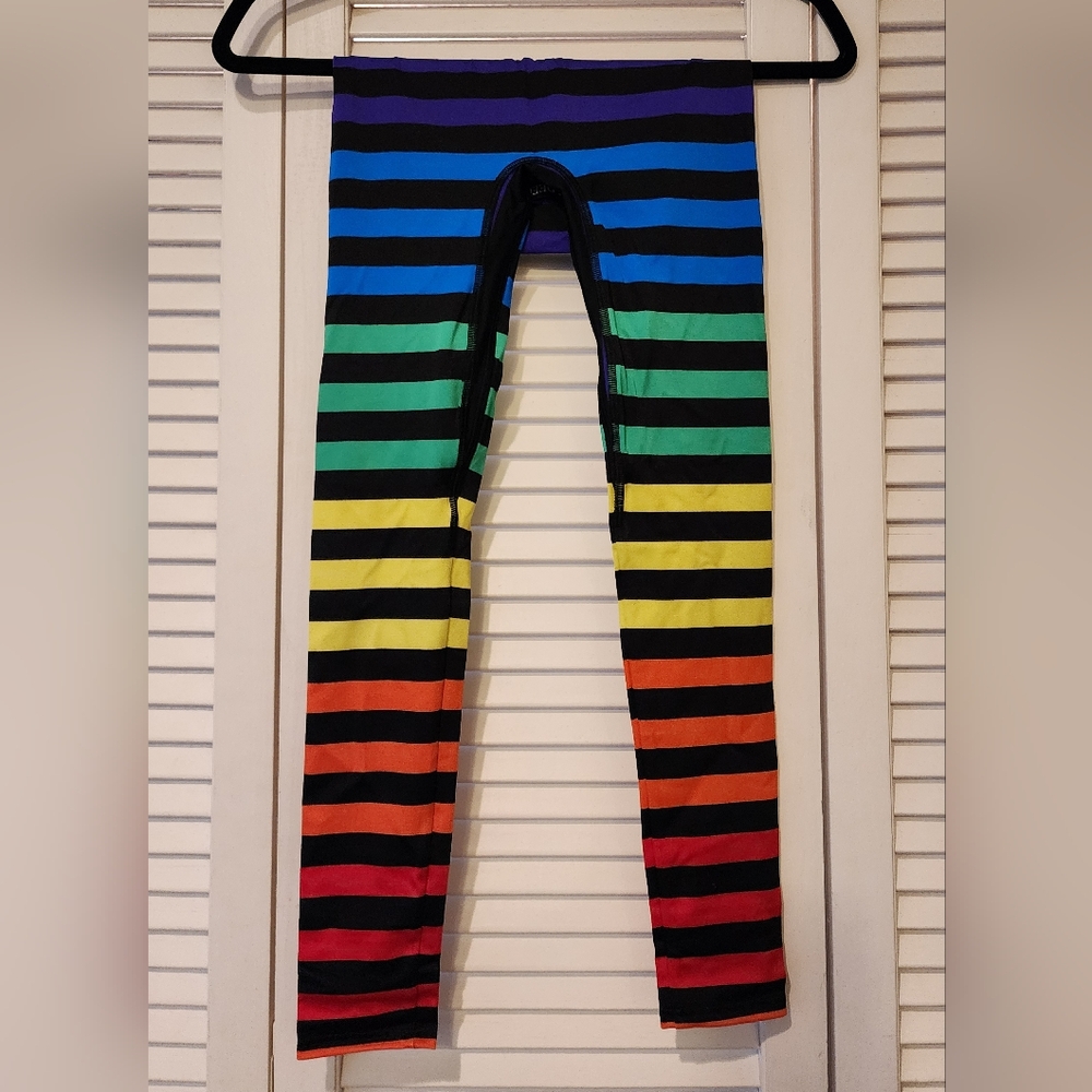 K Deer Kids Rainbow Solid Stripe Leggings